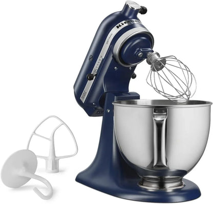 Kitchenaid Artisan, 5-Qt Tilt Head Stand Mixer, KSM150PS, Ink Blue | Includes Pouring Shield for Mess-Free Mixing, 10 Speed Settings, Easily Add Ingredients with the Tilt-Head Design3
