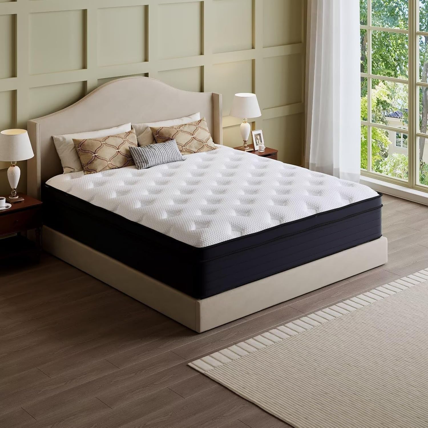 queen-mattress-14-inch-hybrid-memory-foam-mattress-in-a-box-cooling-gel-for-pressure-relief-back-pain-support-certipur-us-certified-medium-firm-bed-breathable-comfort-sleep