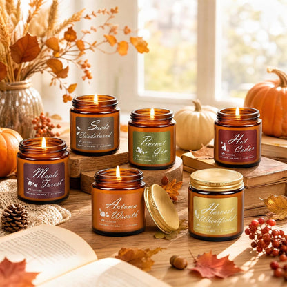 Fall Scented Candles, 6 Pack Fall Candles for Home Scented Natural Soy Wax4