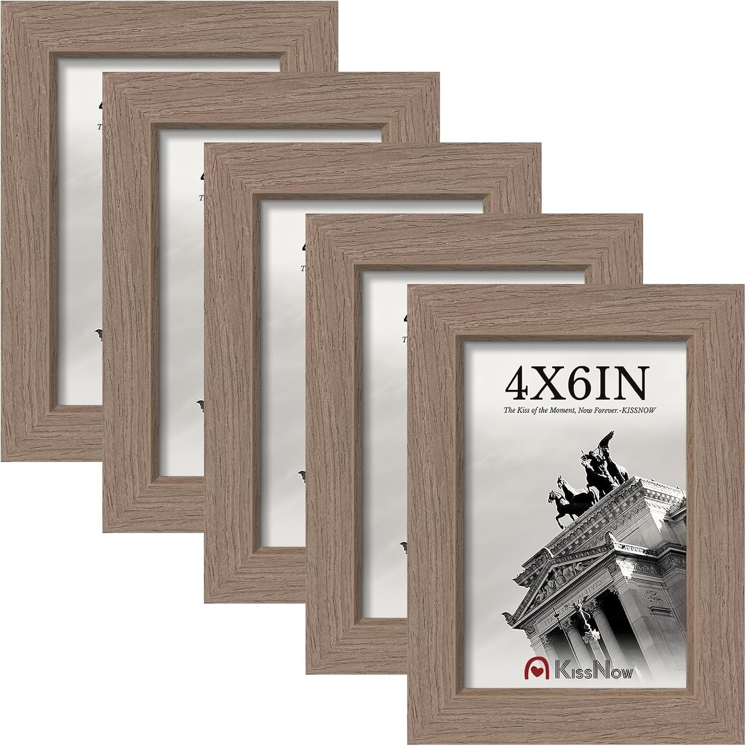 4x6-picture-frame-5-pack-walnut-solid-wood-glass-gallery-frames