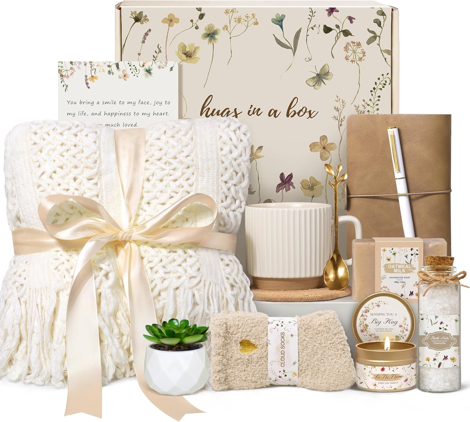 birthday-gifts-for-women-get-well-soon-self-care-package-box-sending-hug-baskets-thinking-of-you-inspirational-gift-for-new-mom-best-friend-birthday-ivory