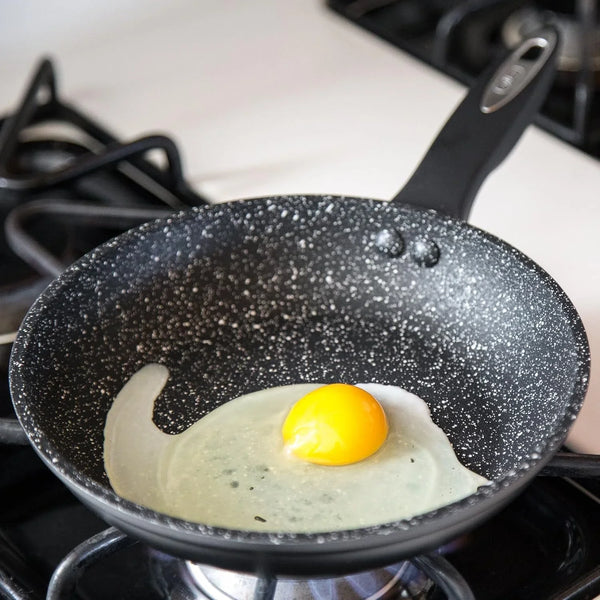 Cookware 9.5" Nonstick Fry Pan - Oven, Dishwasher, Induction and Metal Utensil Safe Cooking - Heavy Duty Forged Aluminum with Sturdy Riveted Handle9