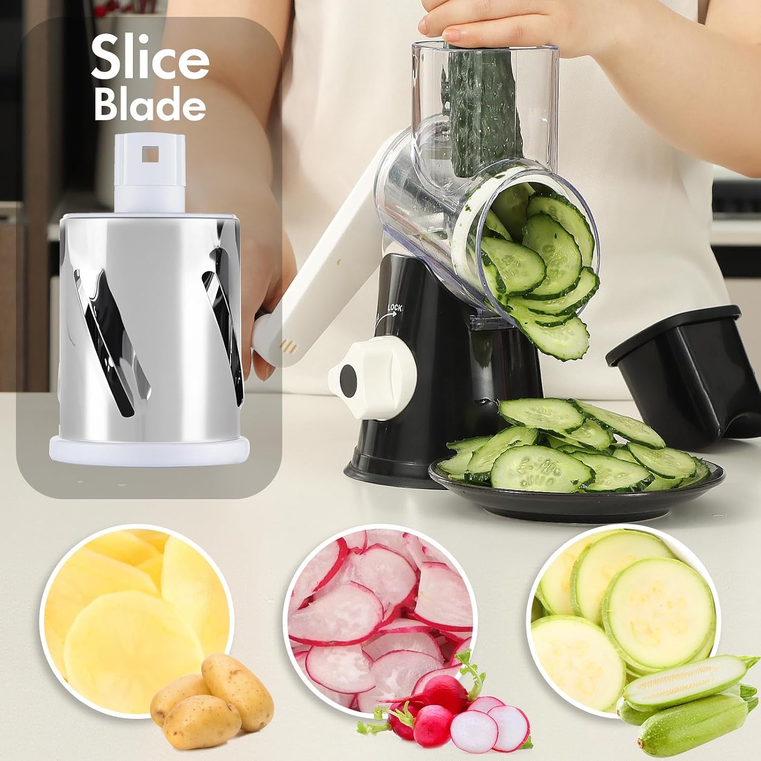 cheese-grater-hand-crank-rotary-vegetable-shredder-with-handle-and-strong-suction-base-3-in-1-kitchen-speed-spin-veggie-slicer-nut-grinder-for-pizza-top-hash-brown-salad-and-more-black