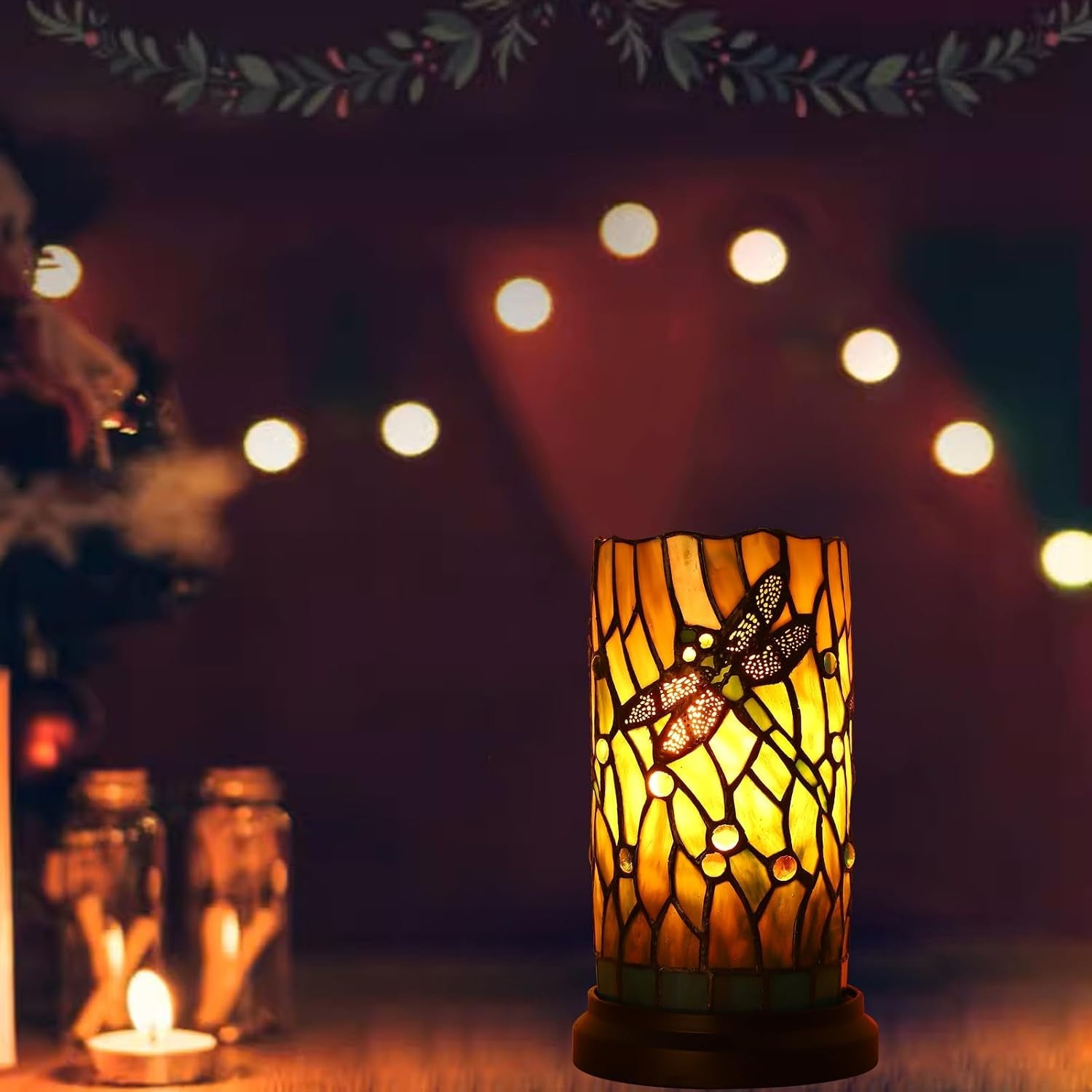 tiffany-style-table-lamp-for-bedroom-baroque-stained-glass-nightstand-bedside-night-lamp-party-light-hand-made-art-home-deco-christmas-gifts-w-2-led-bulbs-3-color-temperatures-flame-bulb