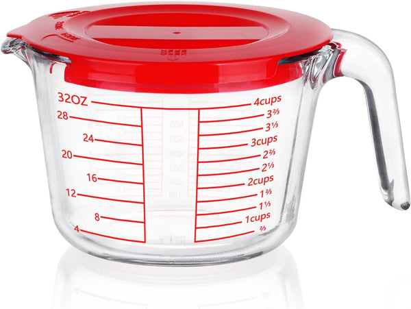 Measuring Cup 4 Cup/1000Ml Glass Liquid Measuring Cups with Lids1