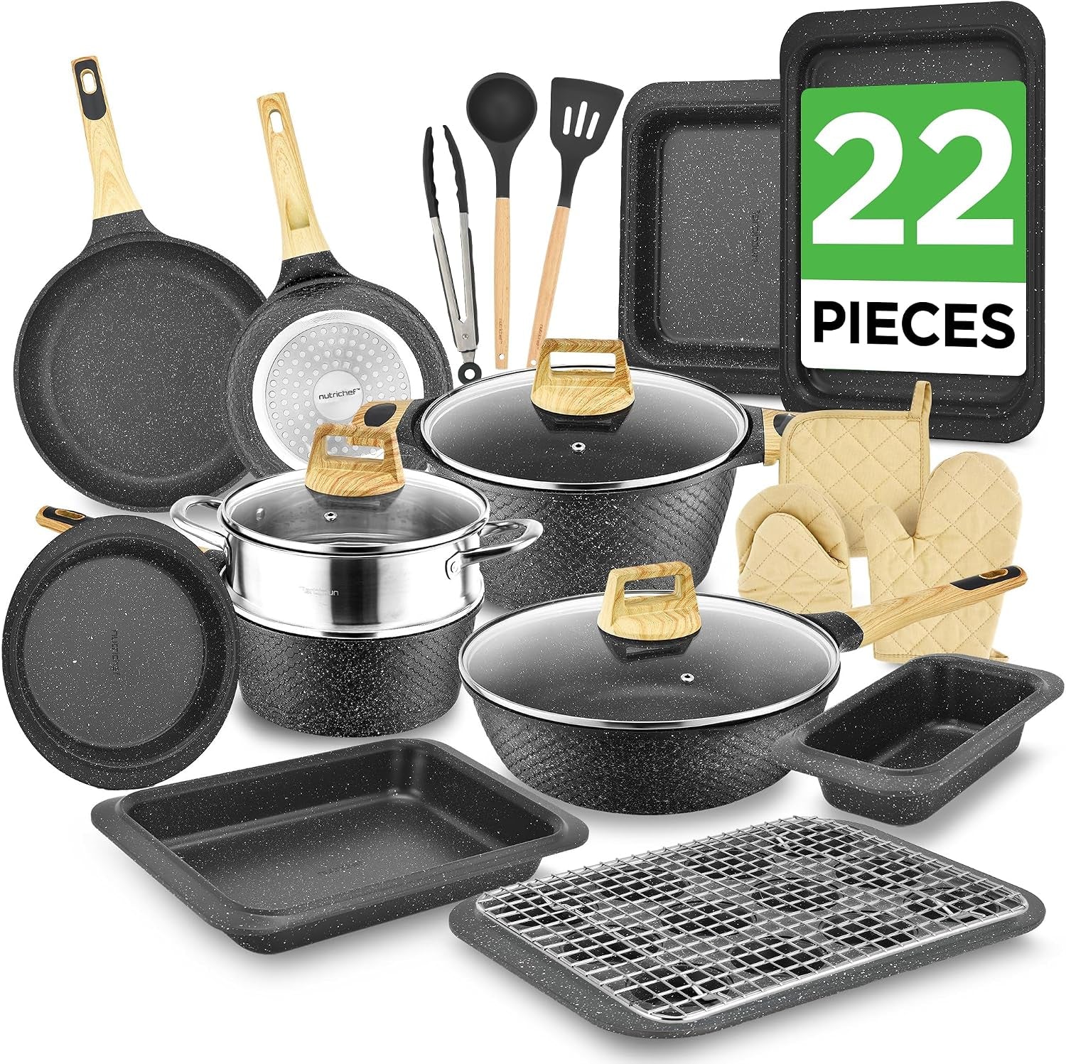 22-pc-cookware-and-bakeware-set-multi-sized-non-stick-pans-set-pfoa-pfos-free-high-quality-aluminum-includes-fry-pans-utensils-gass-lids-induction-gas-electric-cooktops-compatible