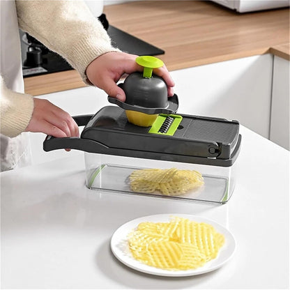 Vegetable Cutter Multifunctional Slicer 16Pcs Potato Peeler Carrot Grater6