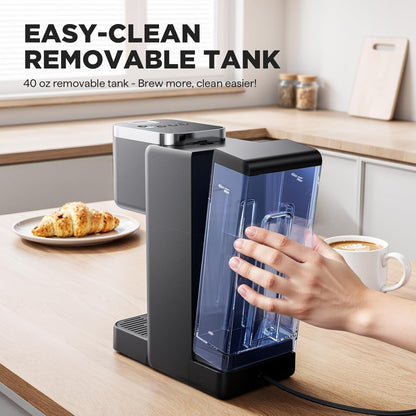 Single Serve Coffee Maker for K Cups and Grounds with 3 Brew Styles | 40Oz Removable Water Tank, 6 to 24Oz Brew Size, Compact Design, Fits 7.3" Travel Mug, for Home, Rvs and Office, K330IC, Black6