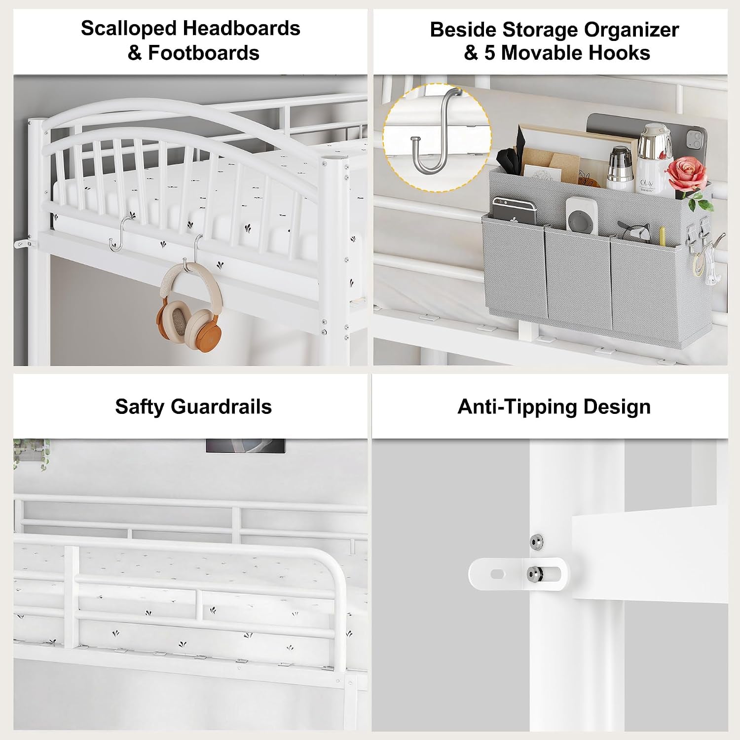 metal-bunk-bed-twin-over-twin-heavy-duty-industrial-bunkbeds-for-adult-teen-with-bedside-caddy-eva-anti-slip-convertible-ladder-flat-rungs-space-saving-bunkbeds-frame-for-bedroom-dormwhite