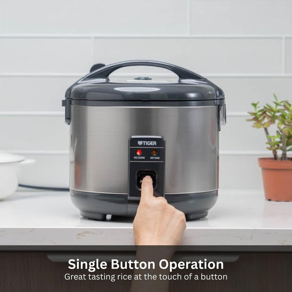 JNP-S10U-US 5.5 Cup Capacity White Rice Cooker with Non-Stick Inner Pot, Retractable Power Cord, and Keep Warm up to 12 Hours (Urban Satin)2