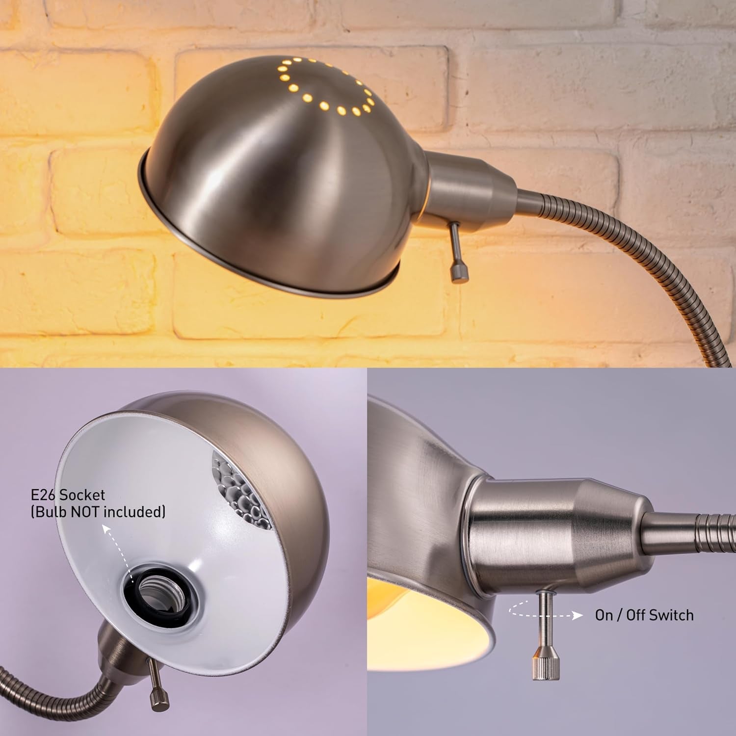 adjustable-floor-lamp-with-flexible-gooseneck-and-rotatable-shade-e26-socket-10-inch-base-ideal-for-reading-bedside-living-room-brushed-nickel