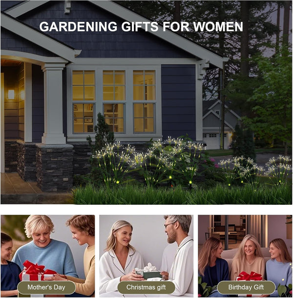 Solar Garden Lights Outdoor: 2-Pack DIY Yard Decor Warmwhite5
