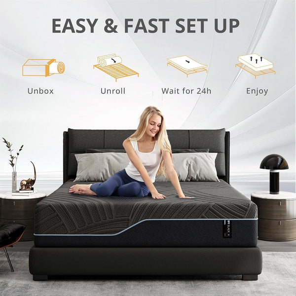 King Size Mattress 14 Inch Gel Memory Foam, Pressure Relief, Firm6