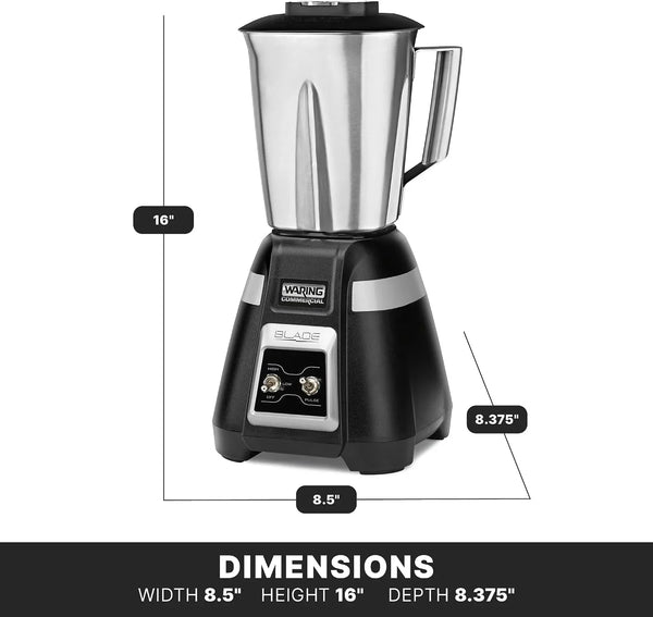 Blade Blender with 48 Oz Stainless Steel Jar & Toggle & Pulse | 1.5 Horsepower Motor, 2-Speed Toggle Controls with Pulse, 48 Oz Stainless Steel Jar, for Bars & Restaurants, NSF Certified7
