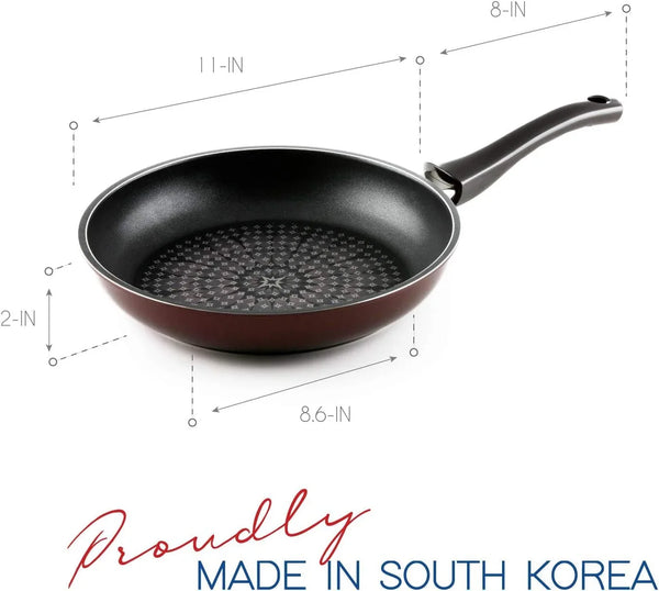 '- Blooming Flower Frying Pan, with Teflon Platinum Non-Stick Coating (PFOA Free) / Ceramic Coated Outside/Induction Ready (11 in / 28 Cm)6