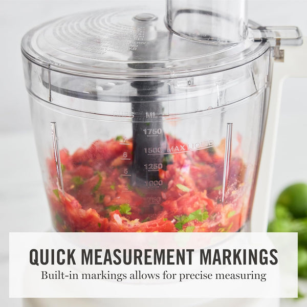 10 Cup Food Processor & Electric Chopper, One Touch Pulse | Bpa-Free Bowl, 3 Multipurpose Blades, Easy Food Prep, Chop, Slice, Shred, Puree, Emulsify, Speed Dial, Wide Feed Chute, Navy8