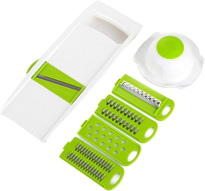 Multifunction Vegetable Slicer with 5 Blades, ABS Stainless Steel1