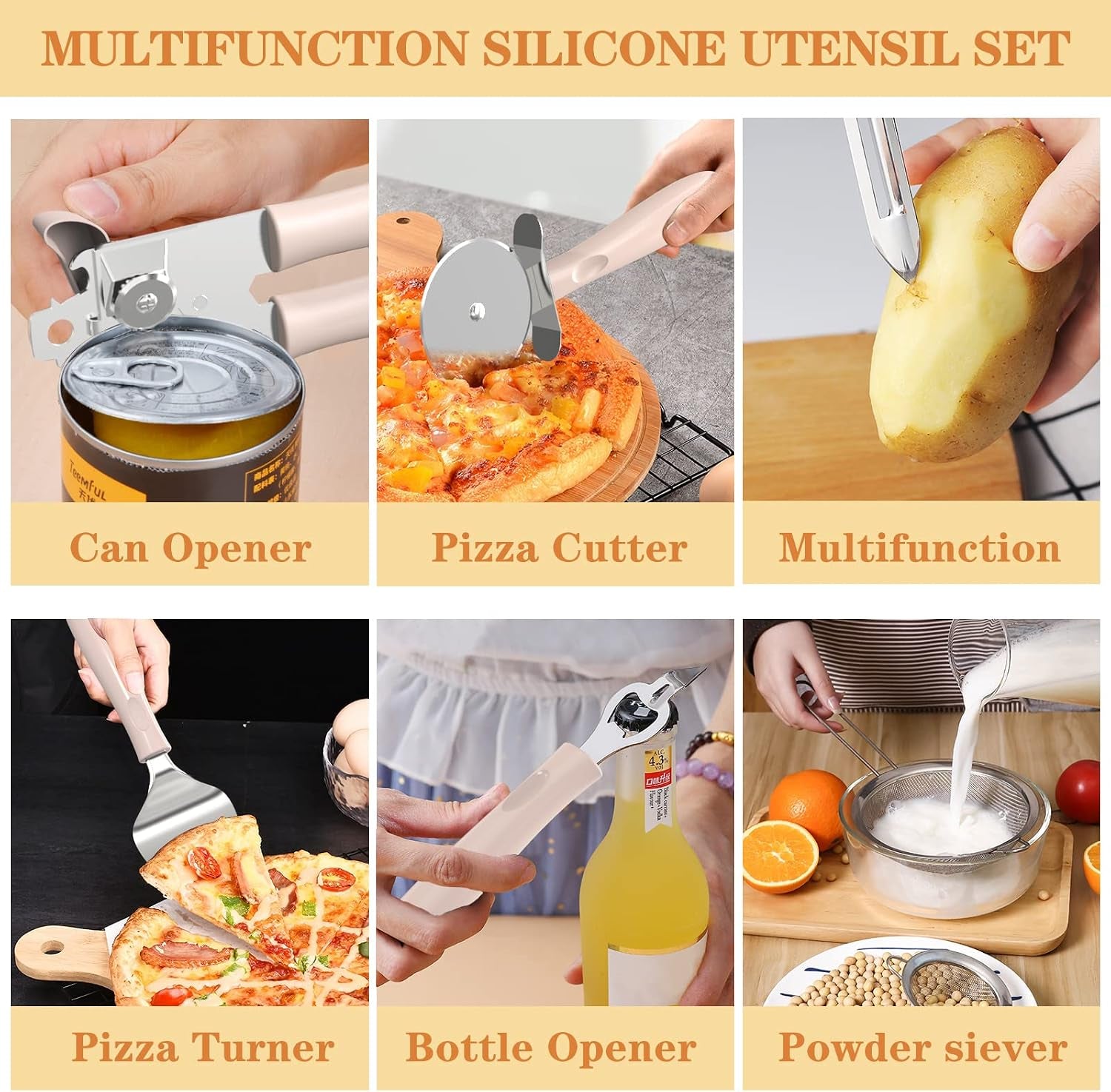 silicone-cooking-utensil-set-43-pcs-heat-resistant-kitchen-utensil-gadgets-set-stainless-steel-handle-kitchen-spatula-tools-for-nonstick-cookware-pots-and-pans-accessories-khaki