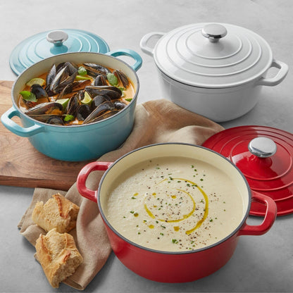 Sur La Table Enameled Cast Iron round Dutch Oven, 4 Qt, Light Blue4