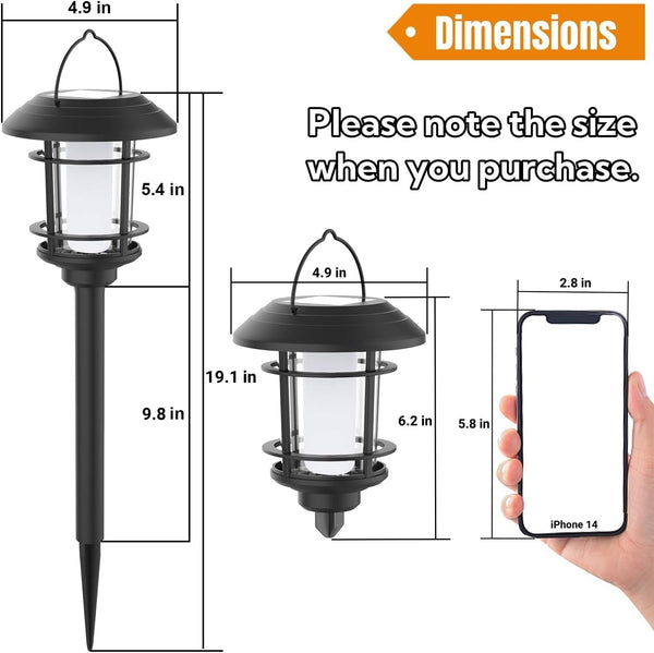 6 Pack Solar Flame Torch Lights Outdoor, Halloween Dual Use Flickering Flame Garden Light, Christmas Hanging Lanterns, Auto On/Off & Waterproof Lighting for Lawn Patio Yard Walkway Driveway2