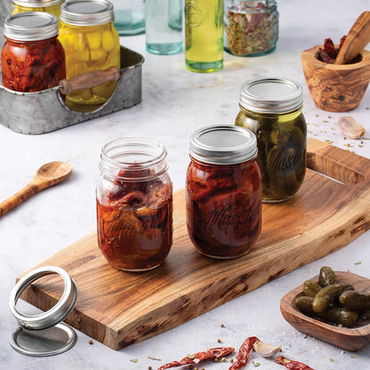 16 Oz Mason Jars with Lids, Regular Mouth, 5 Pack | 16 Oz Glass Jars with Lids and Seal Bands, Mason Jars 16 Oz, Pint Mason Jars, Airtight Canning Jars for Pickling and Oats4