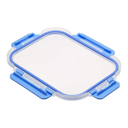 Glass Food Storage Containers, Leak Proof, Oven Safe, Easy to Clean, Stain Resistant, Set of 7, 14 Pieces Including Lids, Bpa-Free, Clear with Blue Silicone Ring3