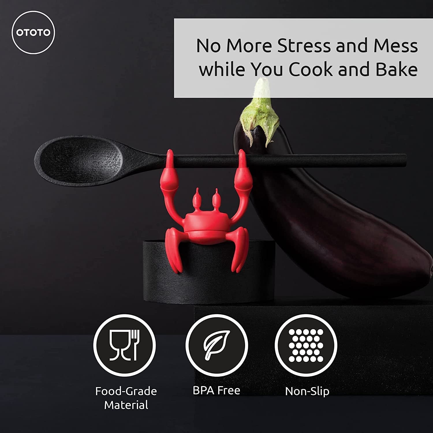 2-in-1-silicone-spoon-rest-steam-releaser-large-spoon-holder-for-stove-top-unique-and-useful-gift-for-cooking-heat-resistant-utensil-rest-kitchen-gadgets-red-gift-red-the-crab