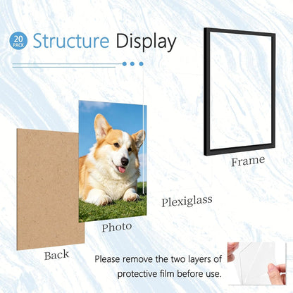 20 Pack Mixed Size Gallery Collage Frame Black3