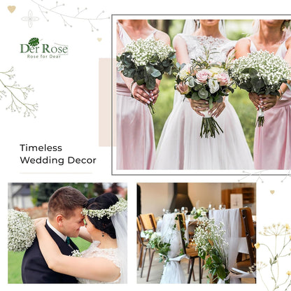 12Pcs Babys Breath Artificial Flowers, 21In Floral Stems for Vase Decor | Trim 12In Lower Stems to Fit 4–6In Small or 7–12In Medium Vases for Dining Table Centerpiece, Bedroom, Wedding Decor4