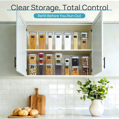 Airtight Food Storage Containers with Lids, 24 Pcs, Black7