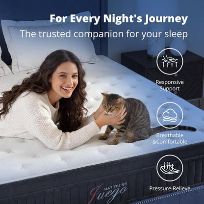 14 Inch Queen Mattress，Cooling Hybrid Mattress for All Sleepers2