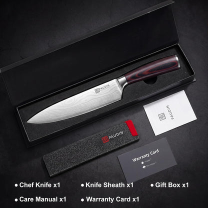 Chef Knife, 8 Inch High Carbon Stainless Steel Sharp Kitchen Knife with Ergonomic Handle, Gift Box for Family & Restaurant9