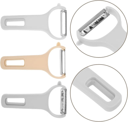 3Pcs Stainless Steel Vegetable Peeler Set with Food Grater and Slicer, Multifunctional Kitchen Peeling Tool for Carrot, Cucumber, and Fruit Preparation8