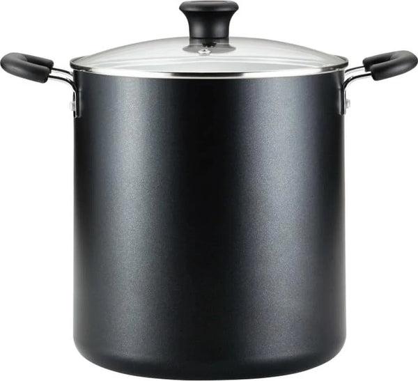 Specialty Nonstick Stockpot with Lid 12 Quart, Oven Broiler Safe 350F, Stay-Cool Handles, Kitchen, Cookware, Pots and Pans, Stock Pot, Soup Pot, Cooking Pot, Dishwasher Safe, Black1