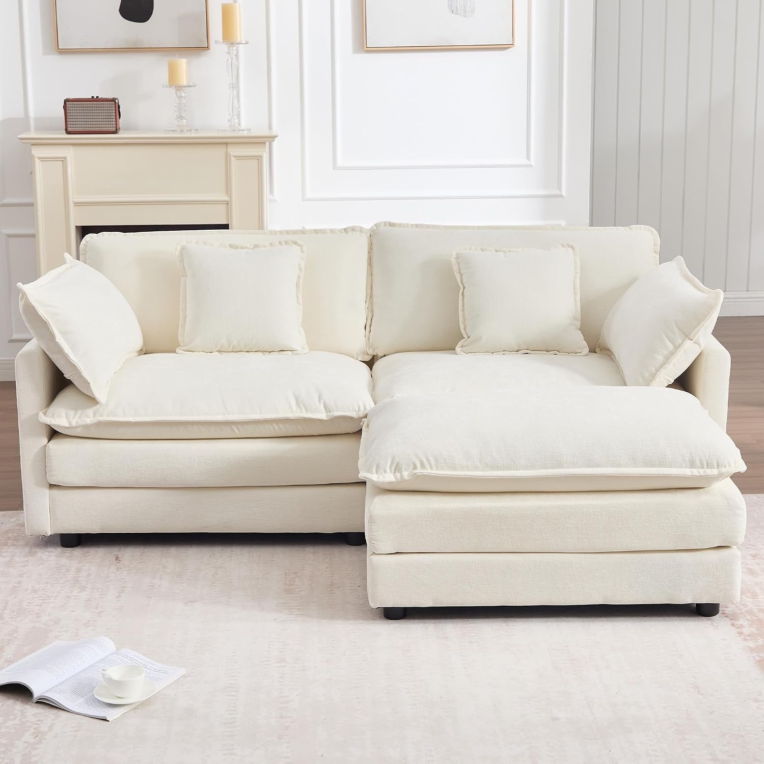 76-7-beige-white-cloud-couch-small-l-shape-sectional-sofa-2-seater