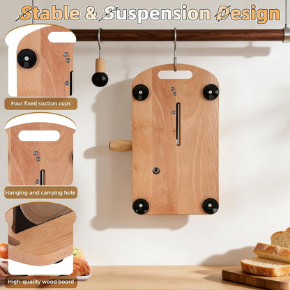 Manual Bread Slicer for Homemade Bread with 20 Bags and Acrylic Cover5