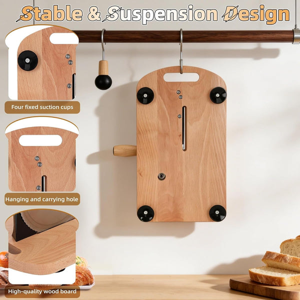 Manual Bread Slicer for Homemade Bread with 20 Bags and Acrylic Cover5