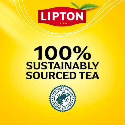 Lipton Black Tea Bags, Hot or Iced High Caffeine Tea, 100 Total Bags | 100 Lipton Black Tea Bags with a Blend of Orange Pekoe, Pekoe Cut Black Tea Leaves Picked at the Peak of Freshness4