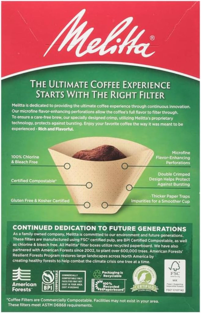 melitta-4-unbleached-coffee-filters-premium-natural-brown-flavor-enhancing-coffee-filters-for-8-12-cup-coffee-makers-kosher-certified-compostable-100-count-pack-of-3