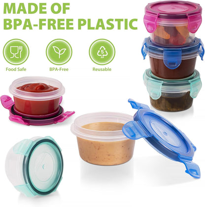2.7 Oz Salad Dressing Container to Go with Leakproof Lids, 6 Pack4