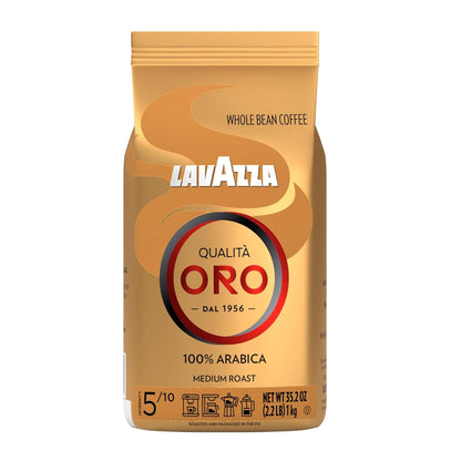 Lavazza Qualitã Oro Whole Bean Blend, Medium Roast, 2.2 Pound (Pack of 1) ,100% Arabica, Central America & African Highland Origins, Fruity & Aromatic1