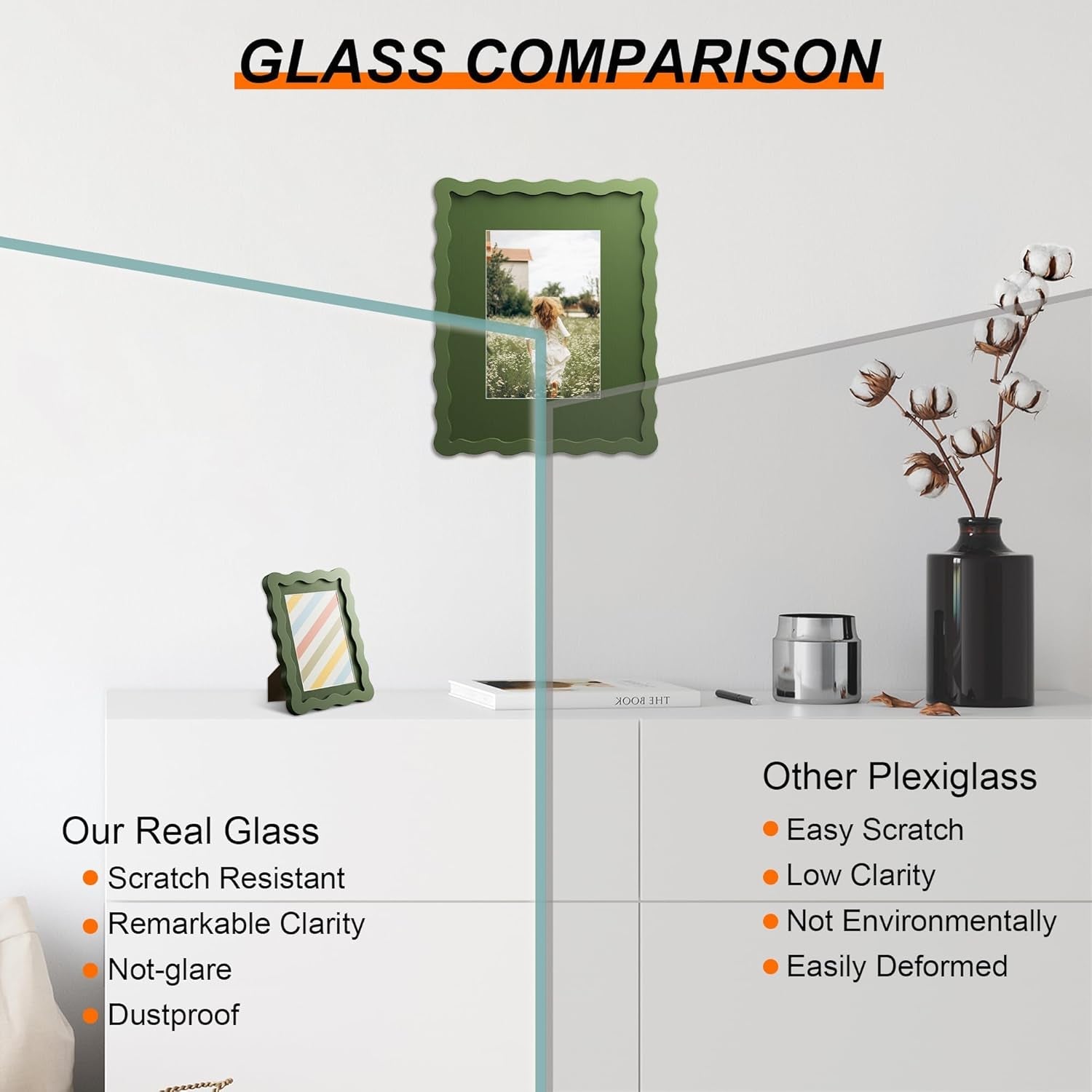4x6-picture-frame-with-mat-for-3-5x5-wavy-edge-wooden-real-glass-photo-frame-for-tabletop-and-wall-hanging-green-1-pack