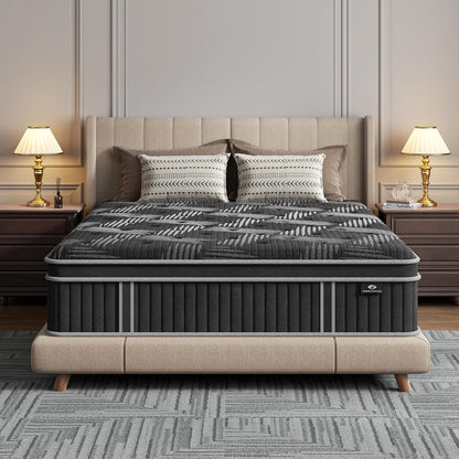12 Inch Queen Mattress, Pocket Spring Motion Isolation, Certipur-Us3