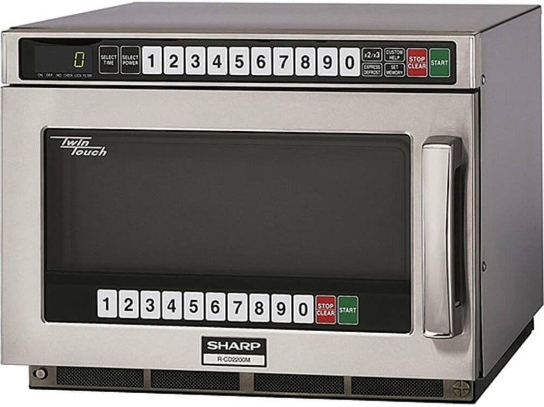r-cd2200m-commercial-microwave-oven-twintouch-heavy-duty-with-dual-touchpads-2200-watt-0-75-cubic-foot-capacity-stainless-steel