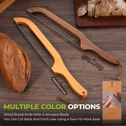 Sourdough Bread Knife,Bread Slicer for Homemade,Even Slicing | 15.7" Bread Slicer for Homemade Bread, Baguettes and More Cuts Thin,Bow Design Easy to Cutting Even Slices7