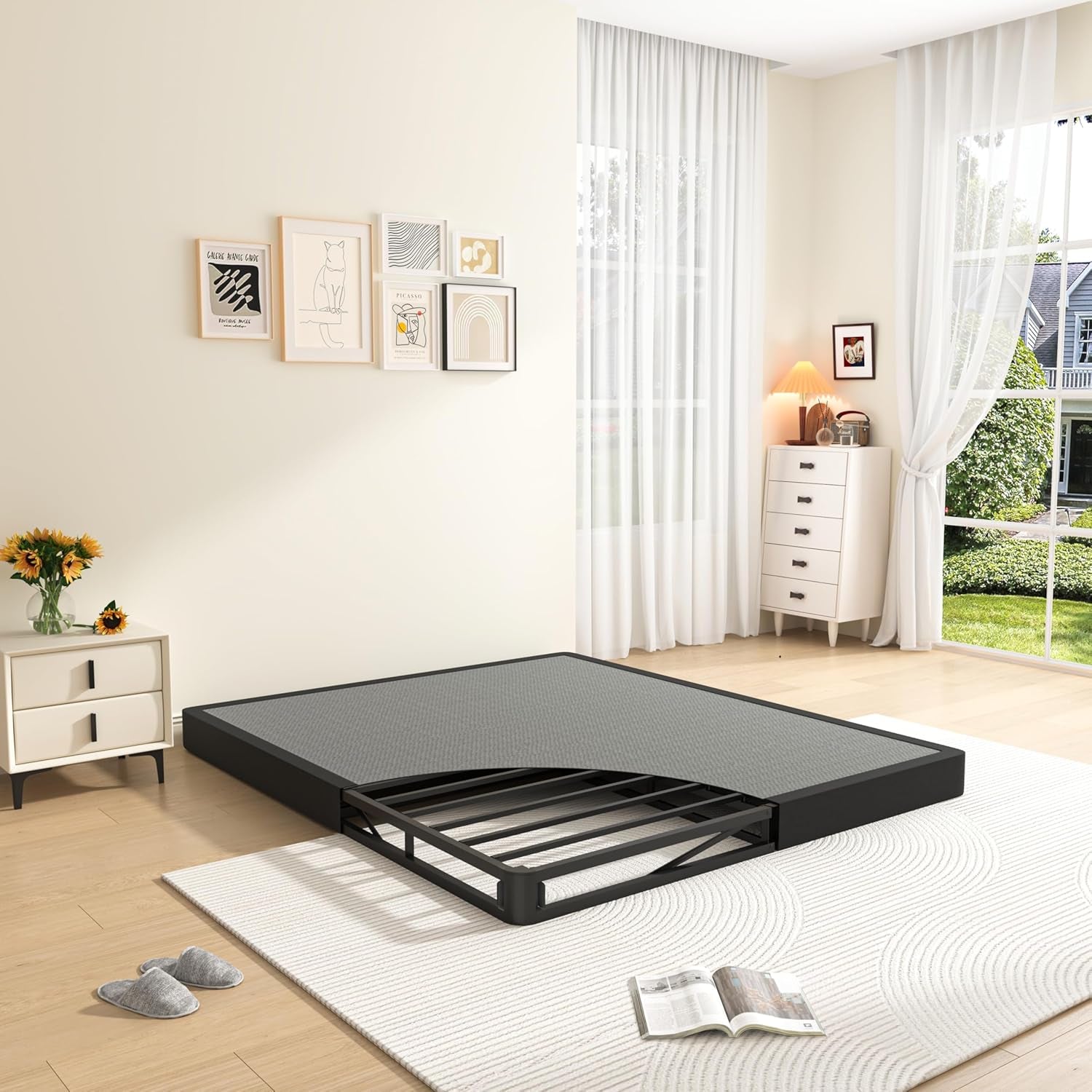 5-inch-king-box-spring-low-profile-metal-bed-base-with-boxspring-cover-3500-lbs-black-heavy-duty-support-round-corner-design-metal-mattress-foundation-no-squeaky-easy-assembly-noise-free