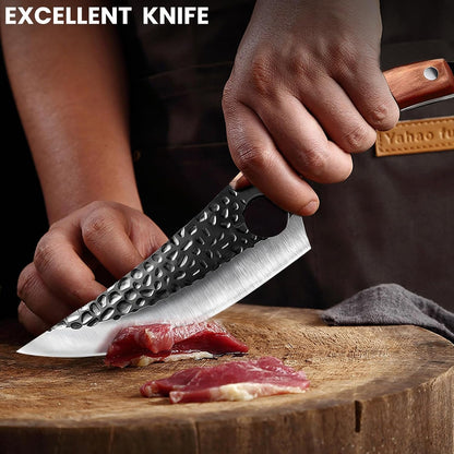 Chef Knife - Hand Forged Kitchen Knife with Sheath Gift for Men5