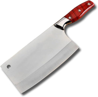 Meat Cleaver,Cleaver Knife 7.7 Inch Sharp Blade Kitchen Knife Meat Chopping Slicing Vegetables Cutter High Carbon Steel Chef Knife Fish Knife Cleaver1