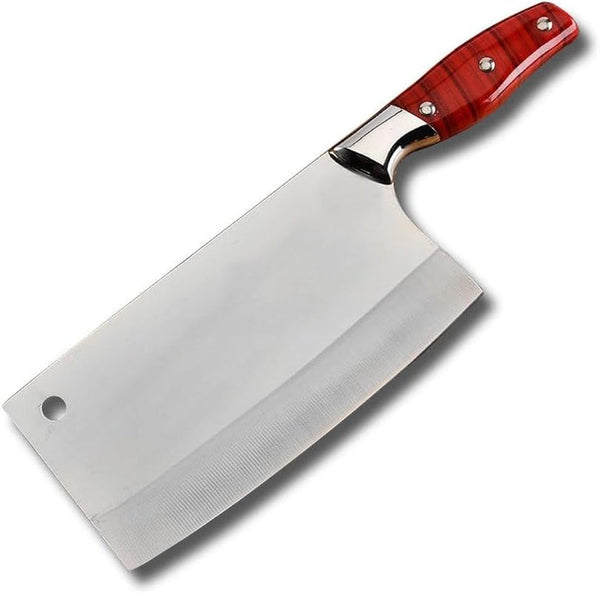 Meat Cleaver,Cleaver Knife 7.7 Inch Sharp Blade Kitchen Knife Meat Chopping Slicing Vegetables Cutter High Carbon Steel Chef Knife Fish Knife Cleaver1