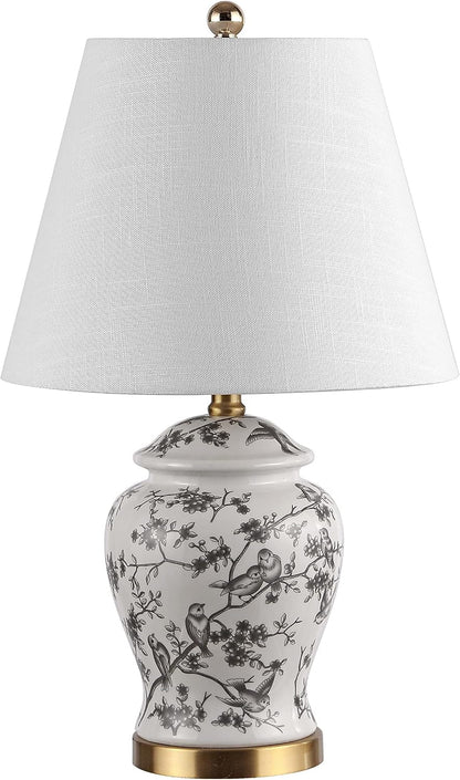 Penelope Ginger Jar 22" LED Table Lamp, Gray/White7